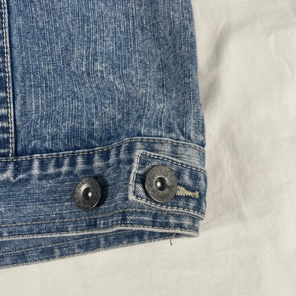 Southpole Premiun Mens Blue Biker Patched Denim Vest Size L - Picture 12 of 15